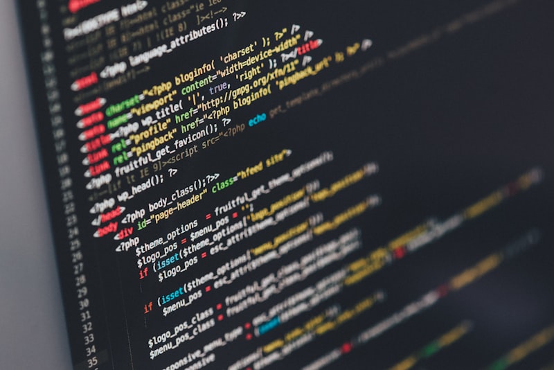 Developer workspace with code on screen